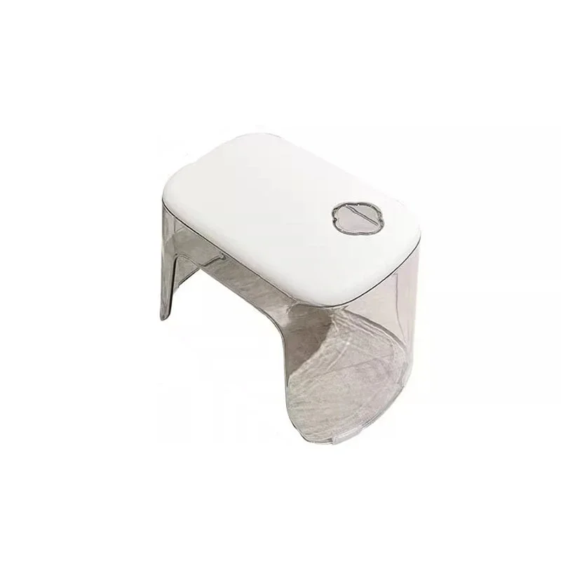 

Modern Transparent Foot Stool Minimalist Mobile Vanity Entryway Bench Stool Nordic Shoes Comedor Furniture