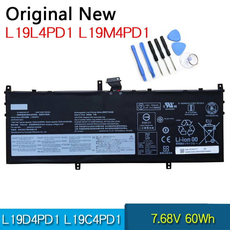 Batteria originale nuova L19C4PD1 L19M4PD1 For per Lenovo Yoga C640 13 C640-13IML 5B10U65275 SB10W67395 SB10W67395