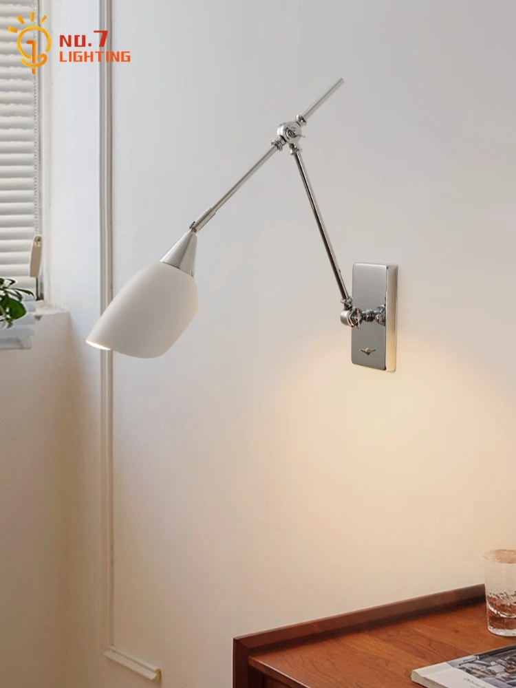 

Bauhaus Vintage Swing Arm Wall Lamp LED E27 Designer Foldable Wall Sconces Living/Dining Room Study Bedroom Bedside Study Studio