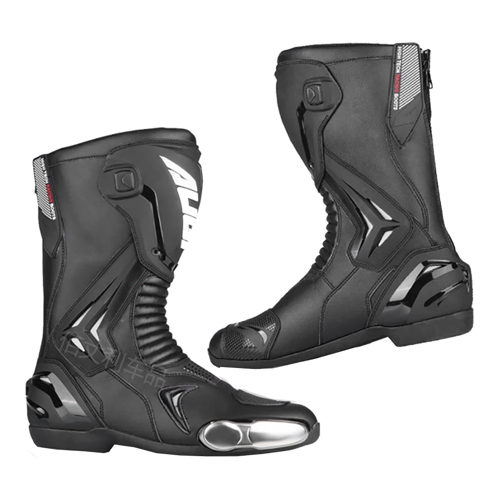 Motorcycle Boots Man Waterproof Studded Boots Wear-Resistant Motocross Boot Anti-Slip Motorcycle Equipment Anti-Fall