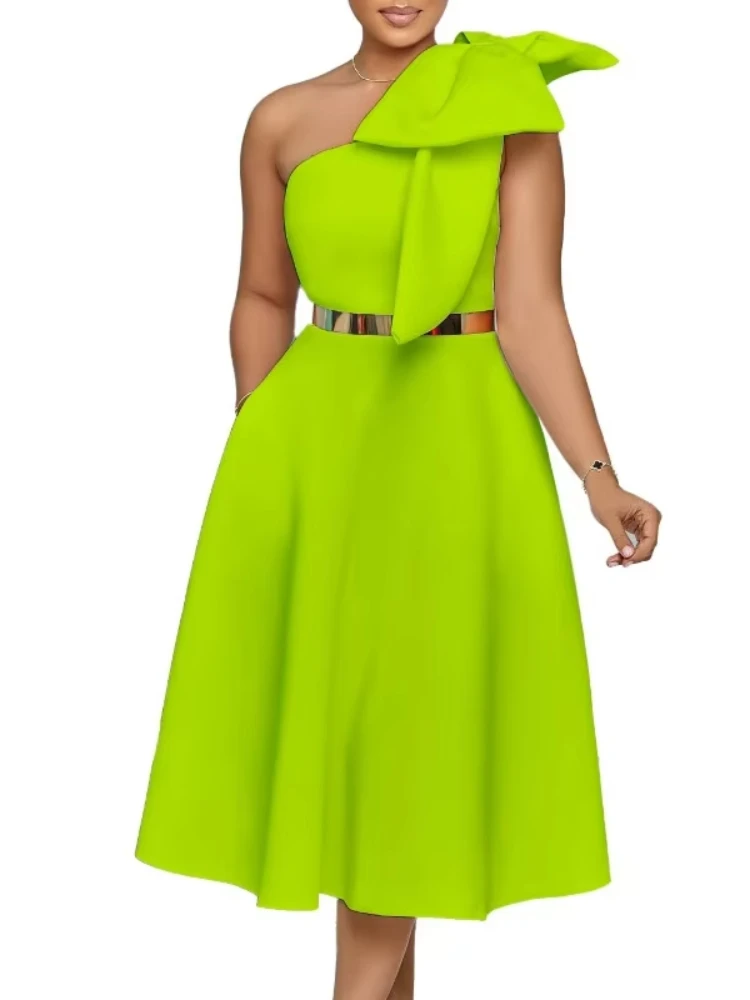 

Summer African Sleeveless Polyester Midi Dress Dashiki African Clothes for Women Elegant African Party Evening Dresses for Women