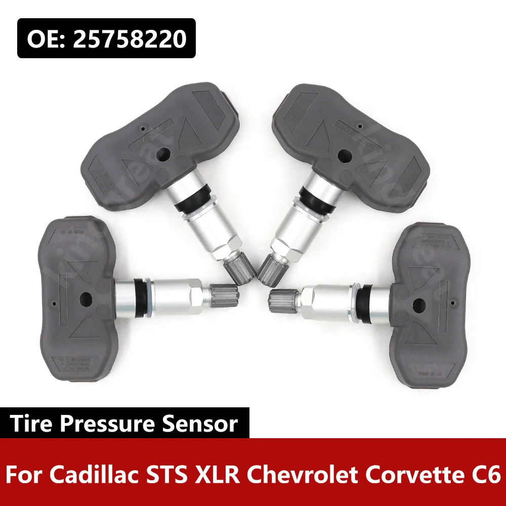 

4PCS/Lot For Cadillac STS XLR Chevrolet Corvette C6 315MHZ Car TPMS Sensor Tire Pressure Sensor Monitoring System 25758220