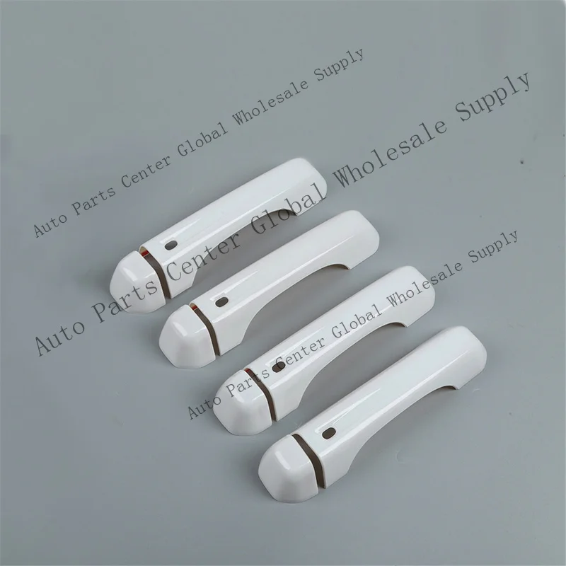L+ White ABS Exterior Side Door Handle Cover For Jeep JT Gladiator 2018-2022 4-Door