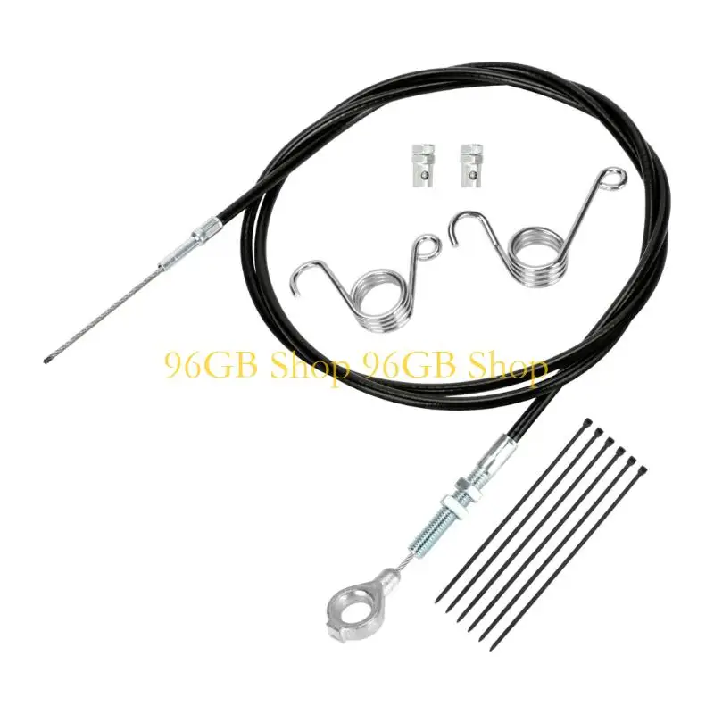 96GB Go Kart 71in Throttle Cable Lawn Mower Replacement Accessory Throttle Cable with Brake Return Pedal Springs 8252-1390