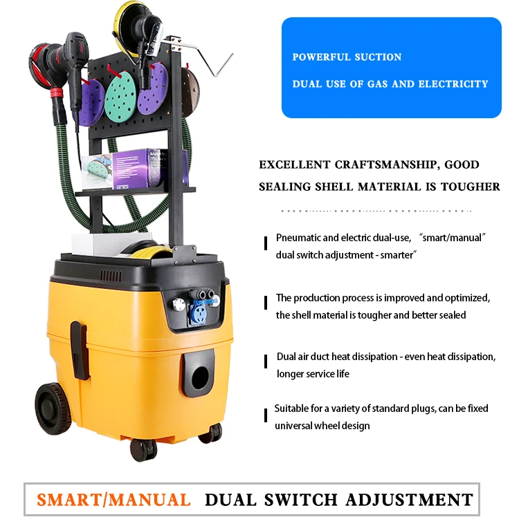 أدوات ماكينة الطحن الكهربائية الخالية من الغبار من FUNISI ماكينة تلميع الصنفرة الجافة والغبار الهوائية لإصلاح جسم السيارة