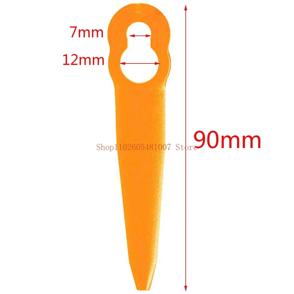 90mm 30pcs Plastic Blades for STIHL Cordless Strimmer Grass Trimmer Mowing Heads Replacement Blades