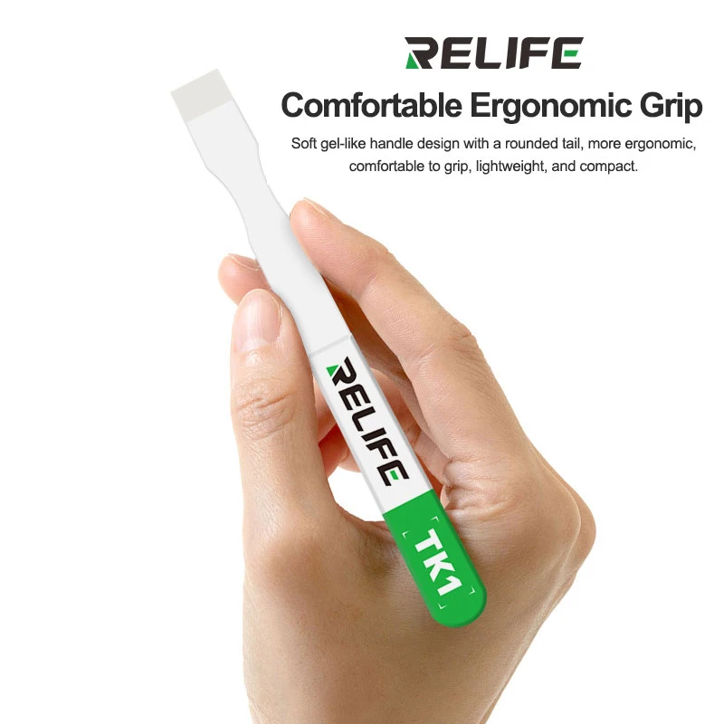 RELIFE TK1 Non-Magnetic Ceramic Solder Paste Scraper Stirring Smear Tin Paste for Mobile Phone PC BGA Repair Tools view 3