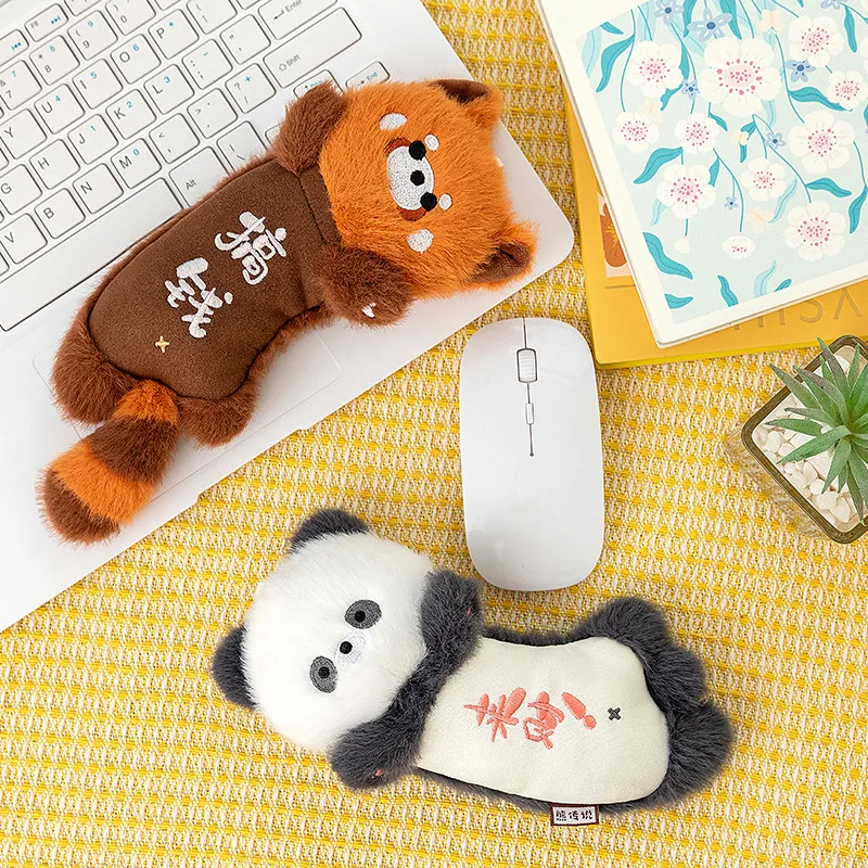 

MINISO новый стиль панда енот животное плюшевая игрушка кукла настольные украшения коврик для мыши подарок подруге практичное высокое качество