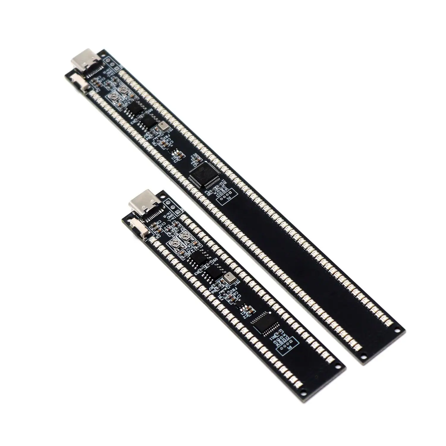 المزدوج 32/64/128 LED مؤشر مستوى الصوت الملون إيقاع ديناميكي ضوء ستيريو الموسيقى الطيف العرض ، نوع C USB مصباح الغلاف الجوي