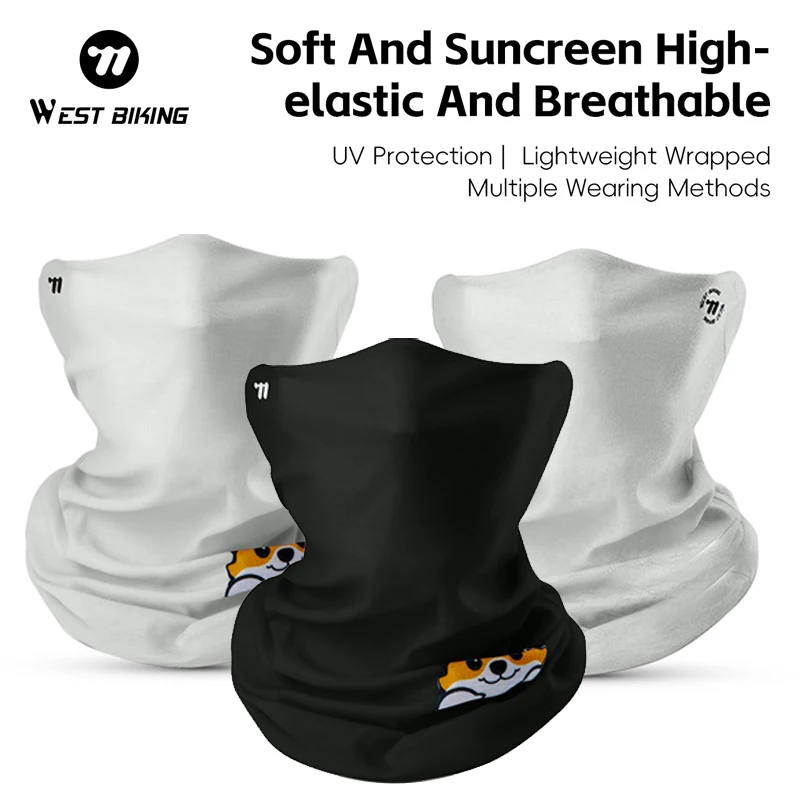 

WEST BIKING Summer Cycling UV Protection Sun Headscarf High-Elastic Breathable Neck Gaiter Unisex Multiple Wearing Face Scarf