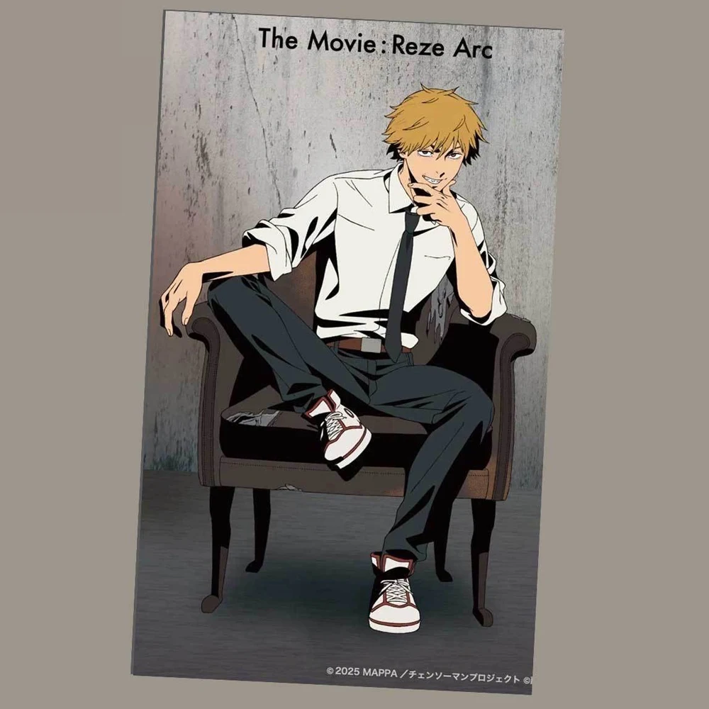 애니메이션 체인소맨 더 무비 레제 아크 덴지 마키마 하야카와 아키 코스프레 카드 5개 피규어 종이 카드 컬렉션 파티 소품