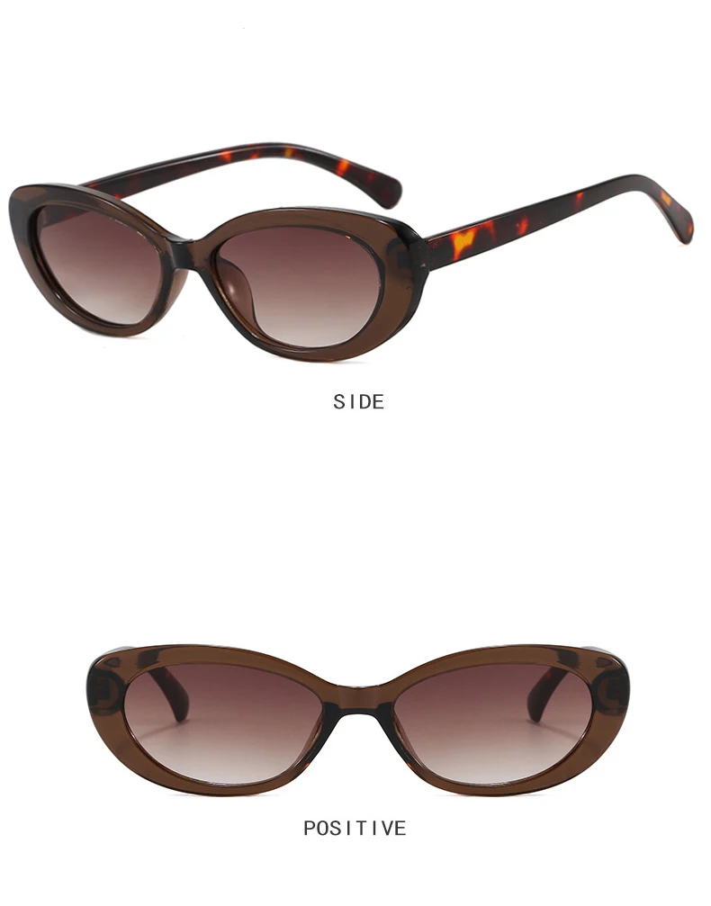 Modische ovale Sonnenbrille mit kleinem Rahmen für Damen, Retro-Leopardenmuster, Herren-Sonnenbrille, Sonnenschutz, Outdoor-Fahrbrille, UV400 – Detail 7