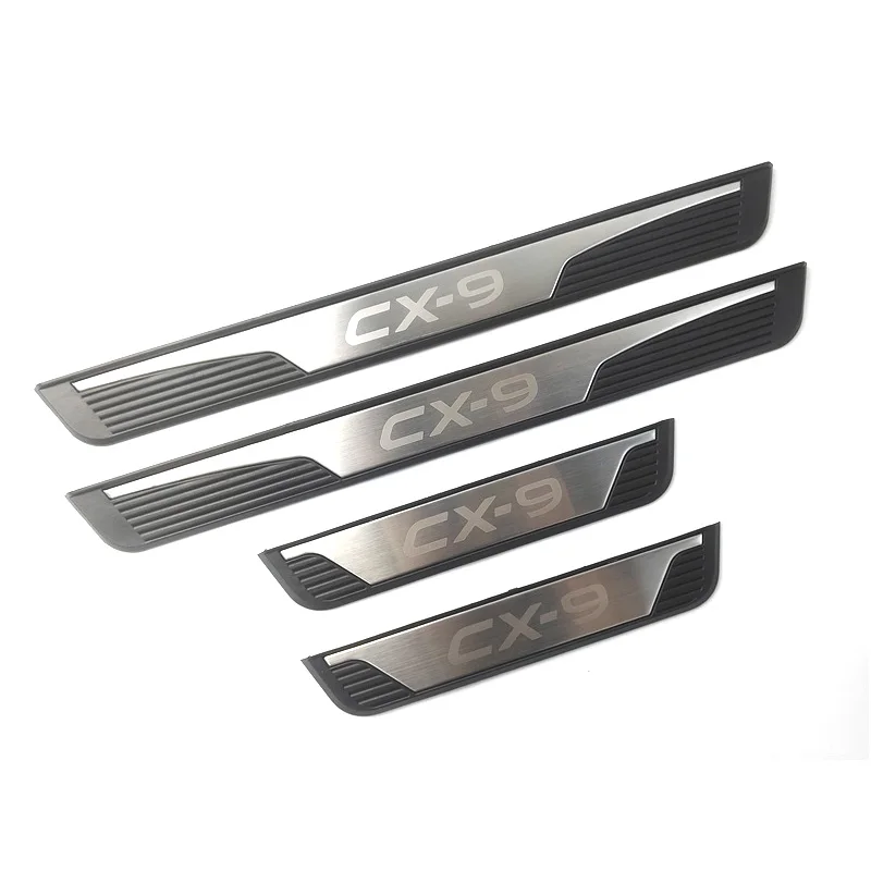 4Pcs/Lot ABS Stainless Steel For 2016-2023 Mazda CX-9 CX9 CX 9 TC Sport Door Sill Pedal Welcome Scuff Plate Decoration Cover