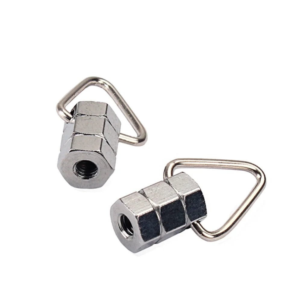 

2Pcs Banjo Straplock Buttons Metal Durable Locking Secure Guitar Accessory Silver Color Banjo Strap Lock Metal Strap Lock