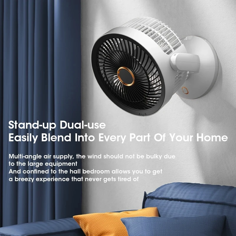 2024 New circulating fan desktop, strong wind, silent tabletop fan, household multifunctional adjustable electric fan