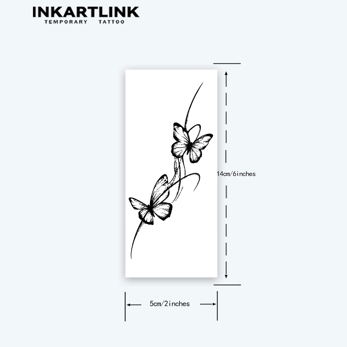 ملصقات وشم مؤقتة مزدوجة الفراشة ، ملصق سحري ، عصير عشبي ، يدوم من يوم إلى يومين ، وشم مزيف واقعي #4