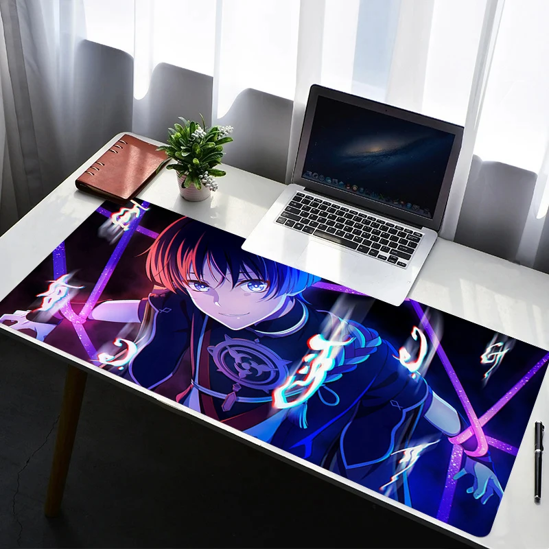 

Mouse Pad Laptop Non Slip Extended Desktop Mouse Mat Rubber Keyboard Pad G-genshin Impact Wanderer Gaming Accessories Mousepad