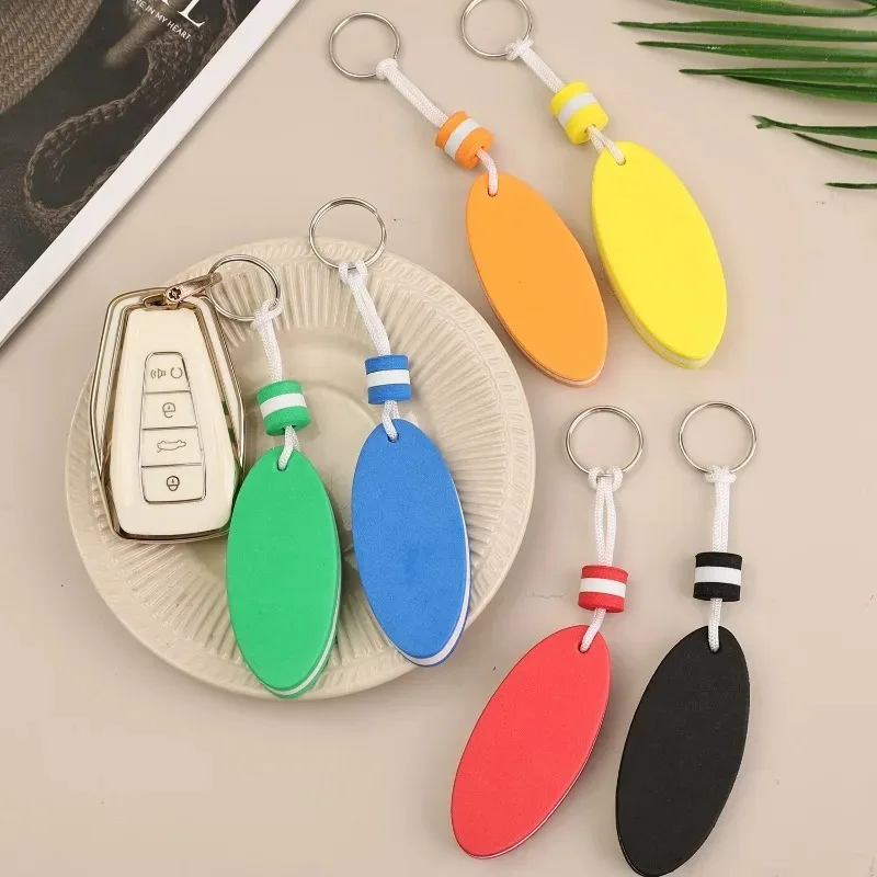 1-6PCS EVA Floating Keychain Boat  Marine Floating Anchor Yacht Key Buckle Sailing Float Rowing Boats Swimming Sport Accessories