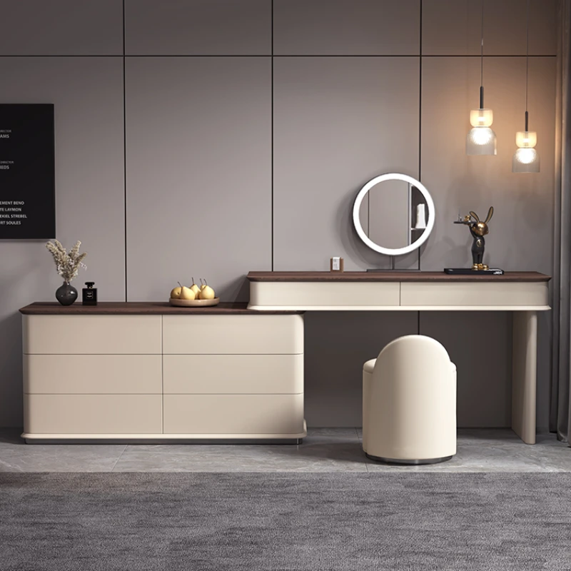 Modern Dressing Table Set Spacious Storage Cabinet Desk with Drawers Elegant Bedroom Vanity Unit Luxury Hotel Style Furniture