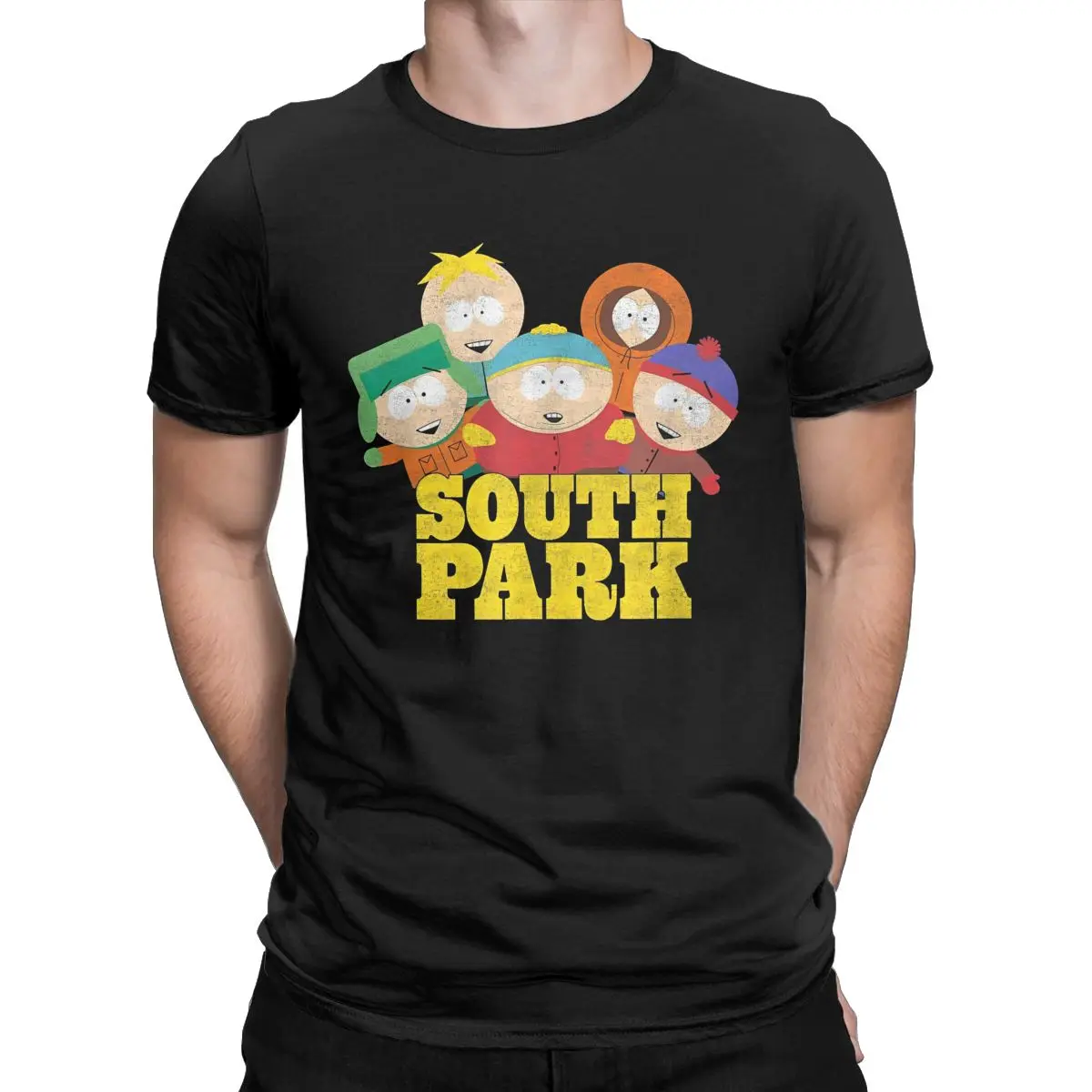 Souths Parks Jumbo Group T-Shirts Men Funny Cartoon Humor Cute Comic Funny Cotton Tee Shirt Crew Neck Short Sleeve T Shirt Tops