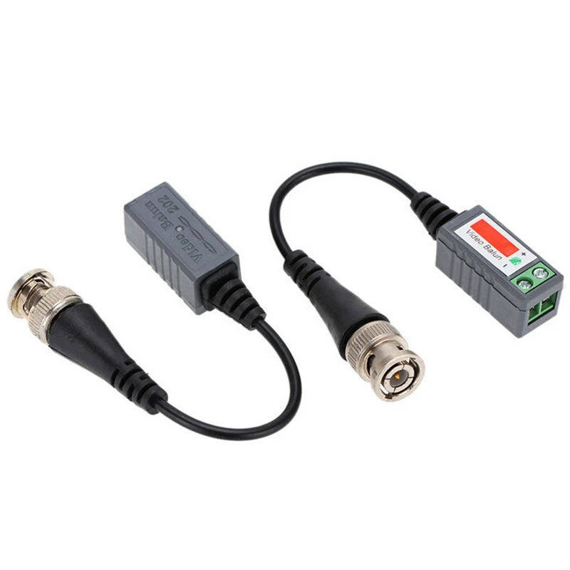 10Pcs CCTV Video Balun CCTV Accessories Passive Transceivers 2000Ft Distance UTP Balun BNC Cable CAT5 Cable