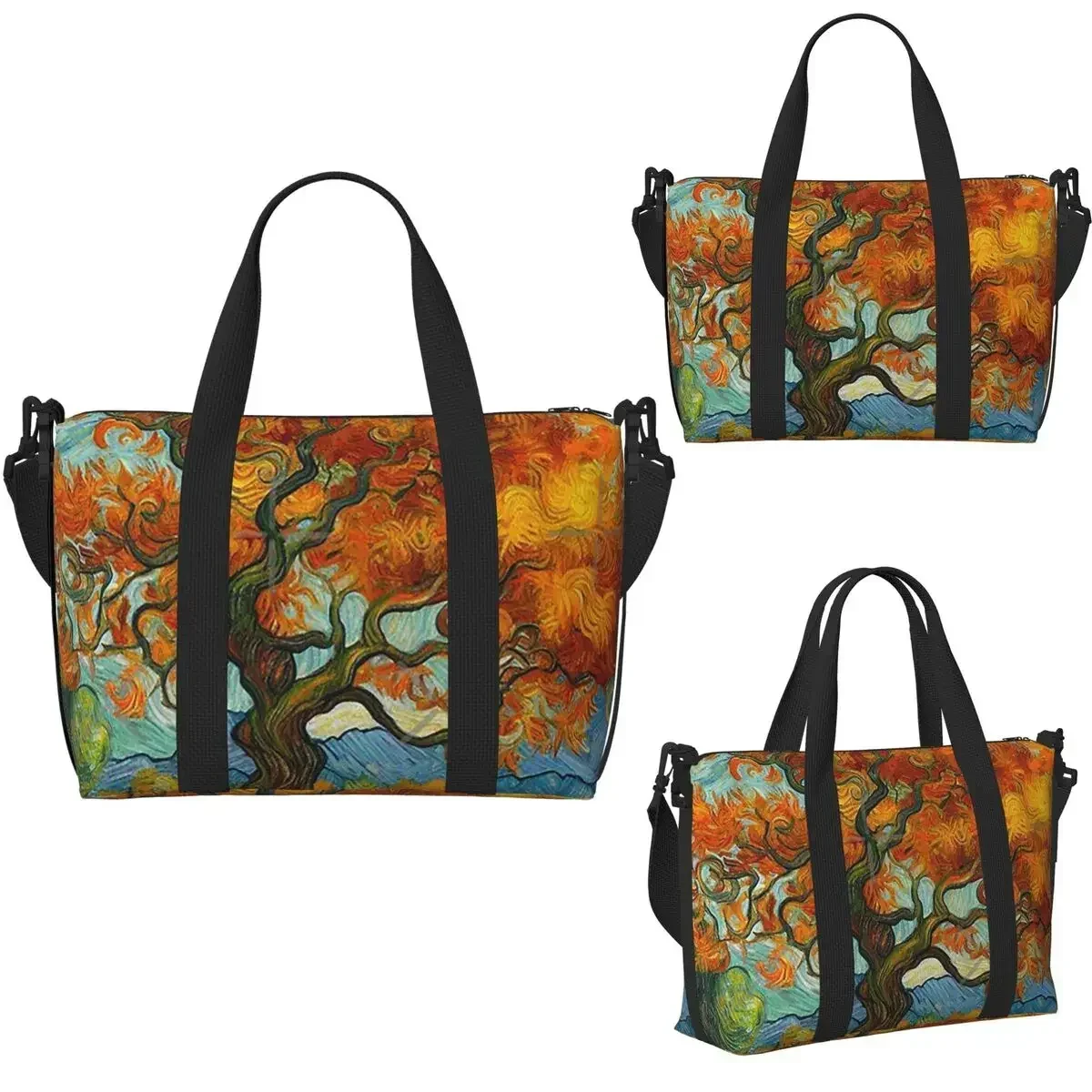 Vincent Van Gogh Oil Painting Art Beach Travel Bag Large Capacity Tote Bags for Gym Sport Women Shopping Duffle Shoulder Bag