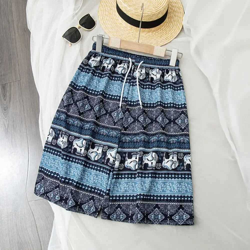 

Модные женские летние шорты с высокой талией на шнурке, домашние пляжные короткие эластичные повседневные короткие брюки для девочек