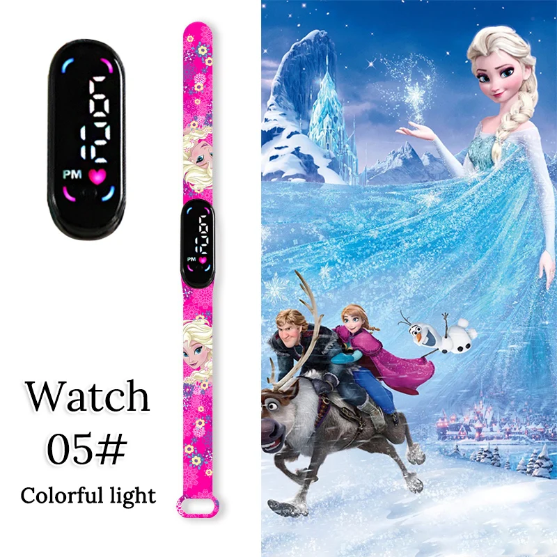 Princess Elsa Girls Watches Women Sport Wristband Bracelet Colorful Children Watch Waterproof montre femme relogio