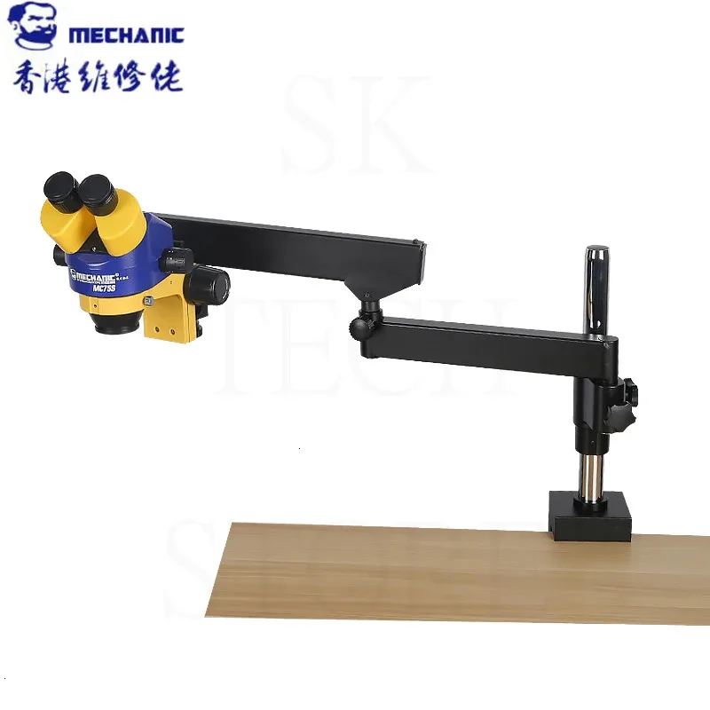 MECHANIC Universal Use Base Strong Flexible Trinocular Double Arm Base For Stereo Zoom Microscope Stage Microscopio Accessories