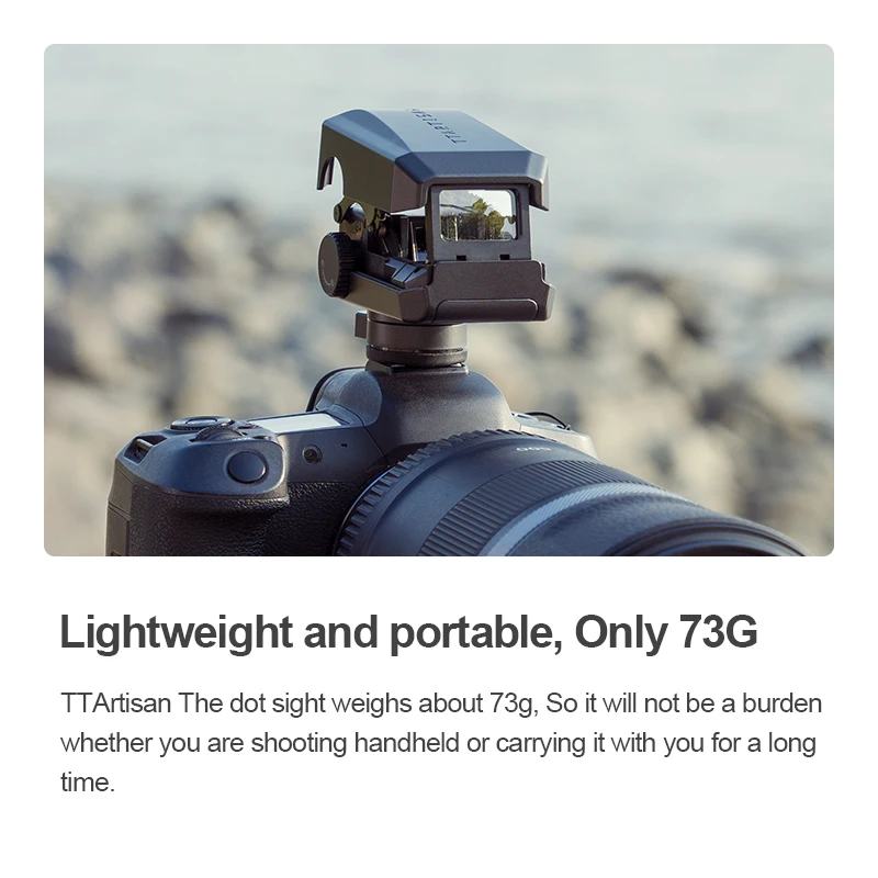 TTArtisan teleobjetivo punto de mira, punto de enfoque, luz de seguimiento, fotografía Tele, Zapata fría para Sony, Nikon, Canon, Fuji, Pentax, Olympus
