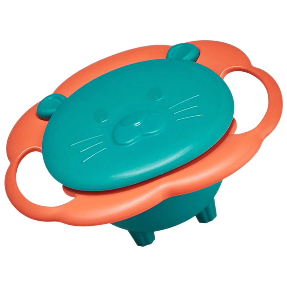 

Spill Proof Lion Degree Rotary Balance Bowls for Toddlers Kids Children Baby Training Feeding Non Slip PP Material