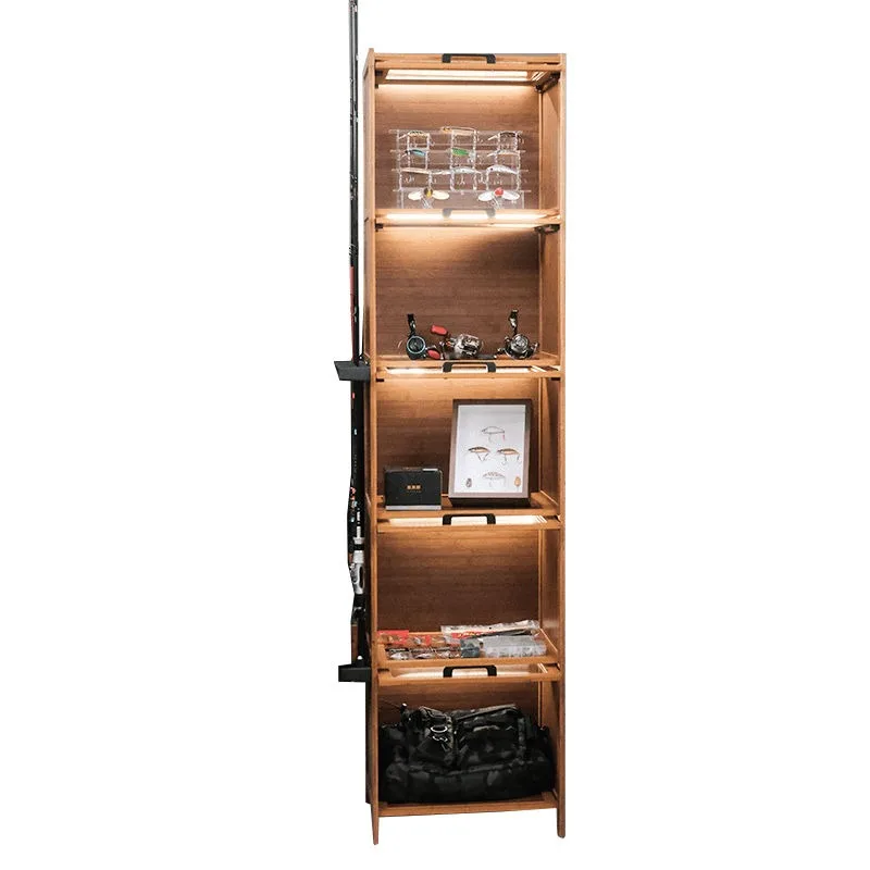 

Rod storage rack Rod rack, display rack storage cabinet Bait box storage fishing gear cabinet