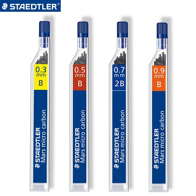 STAEDTLER Mechanical Pencil Lead 05mm 07mm 2H HB B 2B Super Tough Core Not Easily Broken Pencils Refill School Stationery