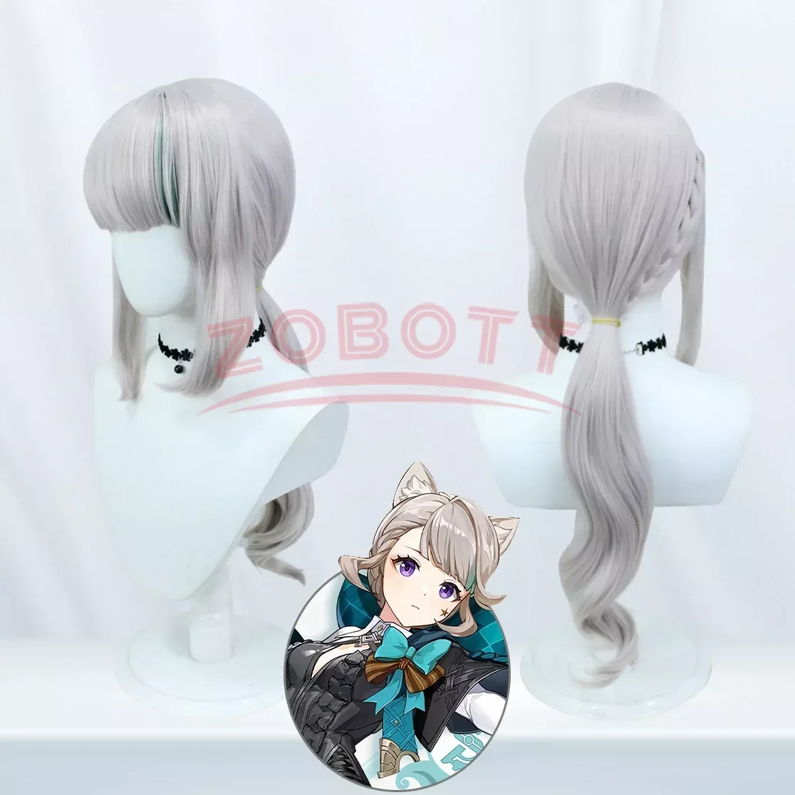 جينشين إمباكت لينيت أزياء تنكرية شعر مستعار فونتين ليني جلدية موحدة فستان الزي الساحر