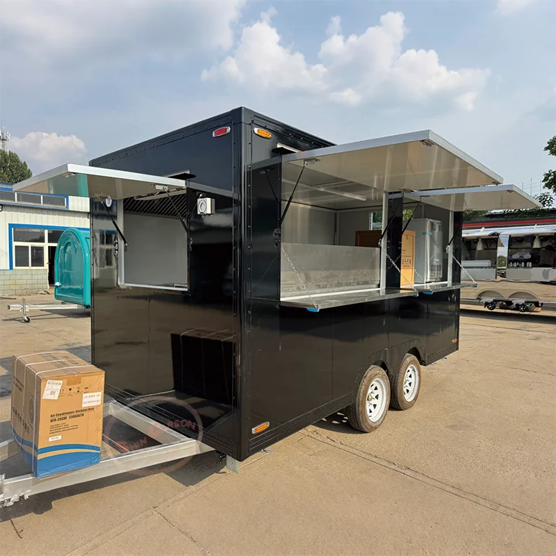 

Mobile Food Trucks for Sale Caterer Truck Coffee Ice Cream Hotdogs Chips BBQ Concession Trailer Food Truck