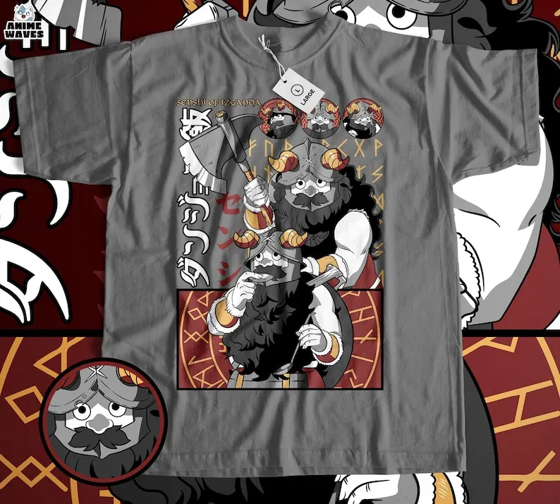 Medieval Adventure Unisex T-shirt - Japanese Anime Inspiration, Dungeon Fantasy, 2010s Manga Style