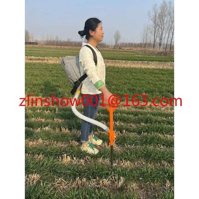 Portable Manual Knapsack Granular Soil Fertilizer Applicator Corn Spreader Application Machine+canvas Backpack