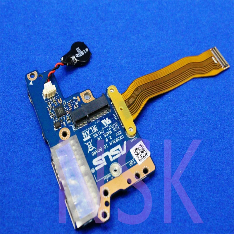 Original For ASUS UX303LN IO BOARD REV2.0 For UX303 U303L UX303LN UX303LA USB IO BOARD SSD Card Slot Board Cable With Flat cable