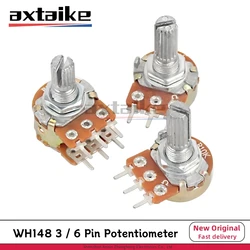 5PCS WH148 3/6pin 1K 5K 10K 50K 1M Potenziometro L15mm Resistenza Variabile B1K B2K B5K B10K B20K B50K B100K B500K B1M Ohm