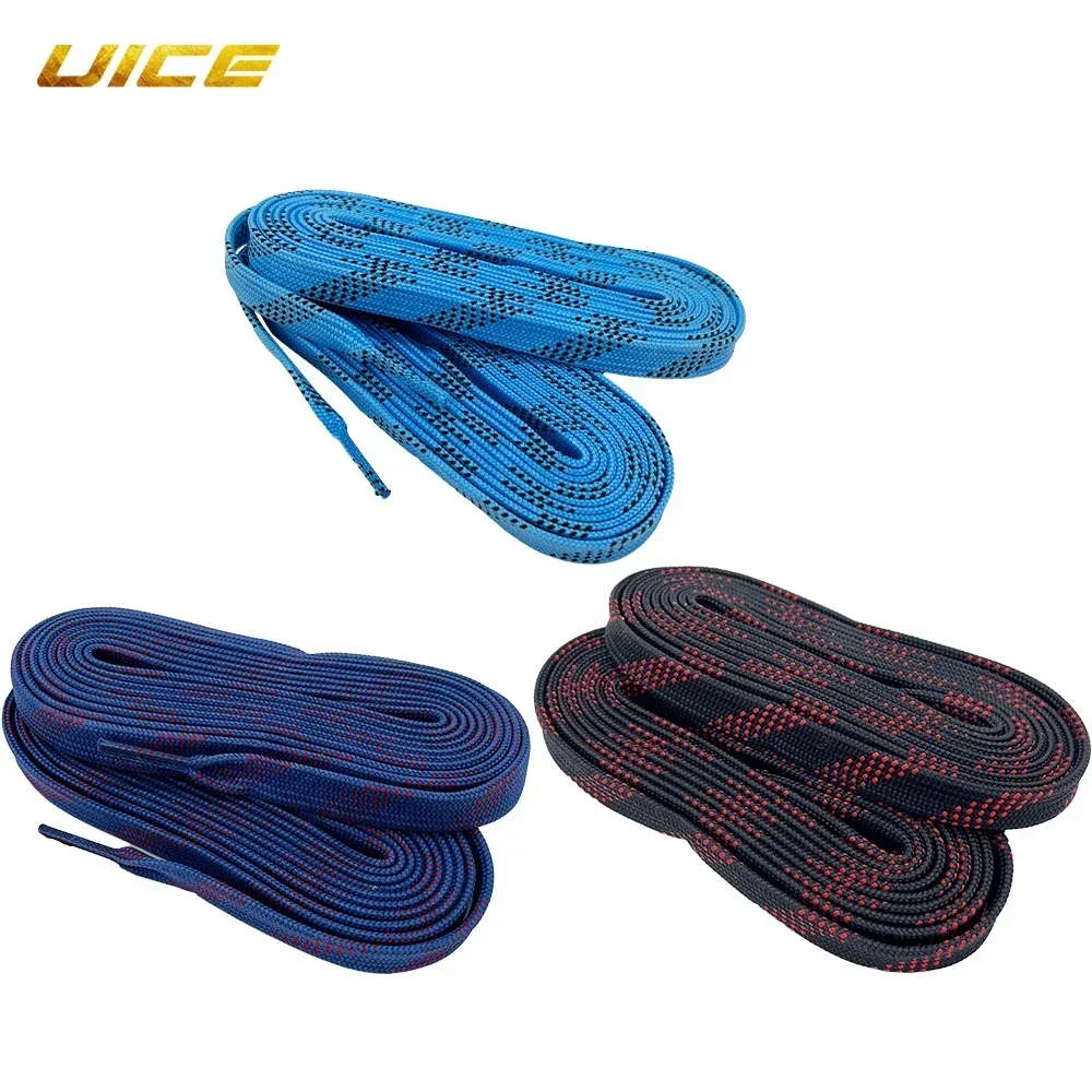 Cordones para zapatos de Hockey sobre hielo de 84-130 pulgadas, cordones para patines de Hockey, paquete en caja, trenza de doble capa, punta encerada reforzada, accesorios para Hockey