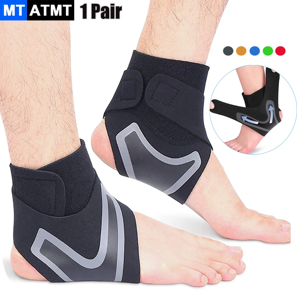 

MTATMT 1Pair Sports Ankle Support Compression Brace Ankle Stabilizer Tendon Foot Sprain Pain Relief Strap Running Basketball