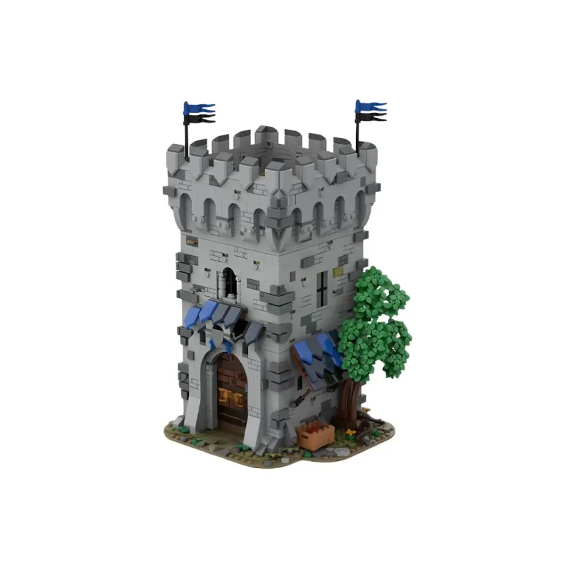 

MOC 1838PCS Falcon's Outpost Castle Tower Modular Medieval Fortress Building Blocks Bricks Advanced Building Sets Adults Fun Set