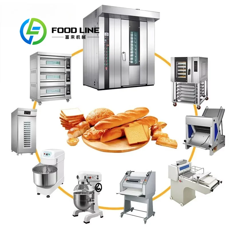 Croissant Production Line Rotary Oven Baking Chamber Convection Heat System Design Type Pastry Shop Production Direct Sale