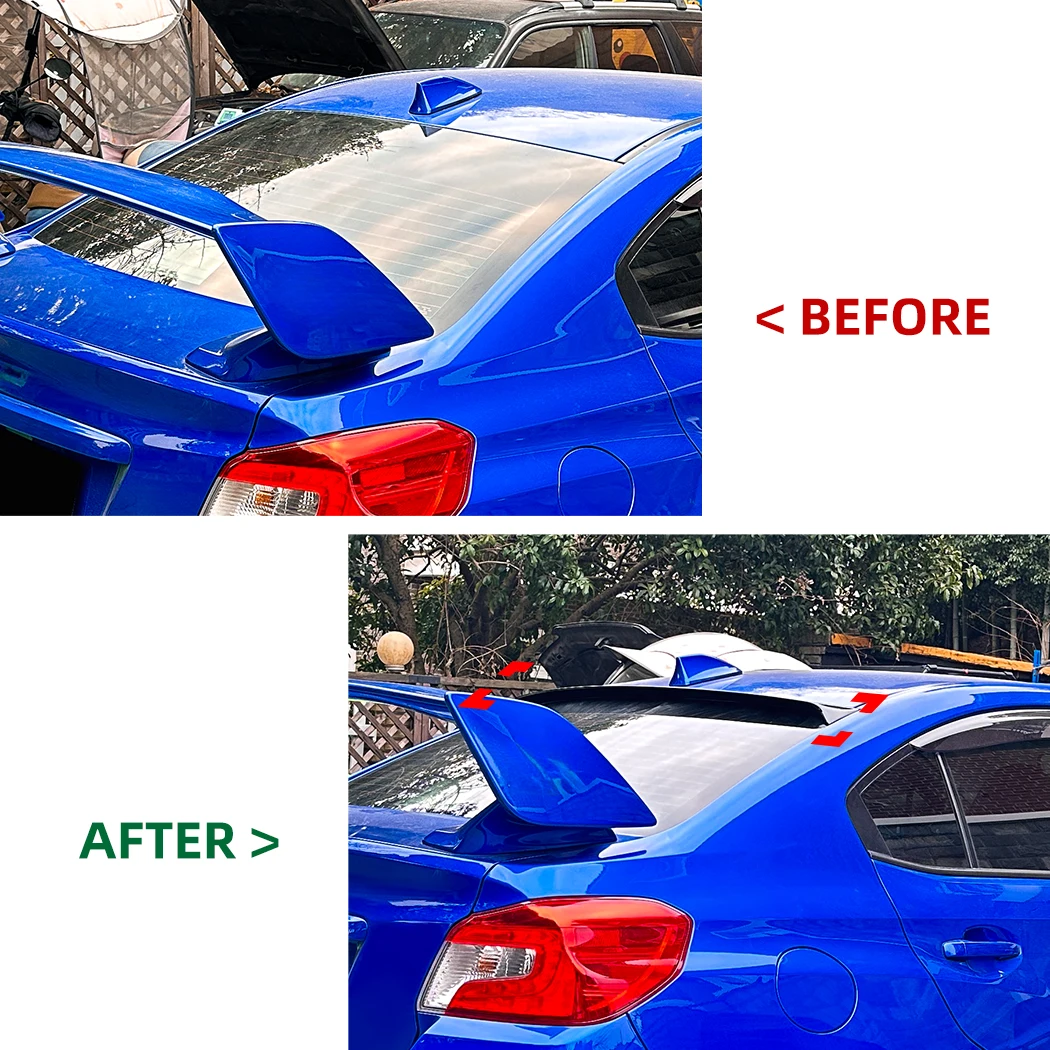 Roof Trunk Spoiler Top Tail Wing Fixed Wind Wing For Subaru WRX STI VA 2015-2021 Body Exterior Guard Decoration Auto Accessories