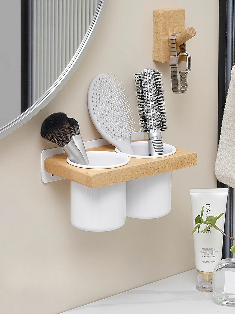 

Makeup brush storage cylinder, toilet, comb storage rack, wall hanging