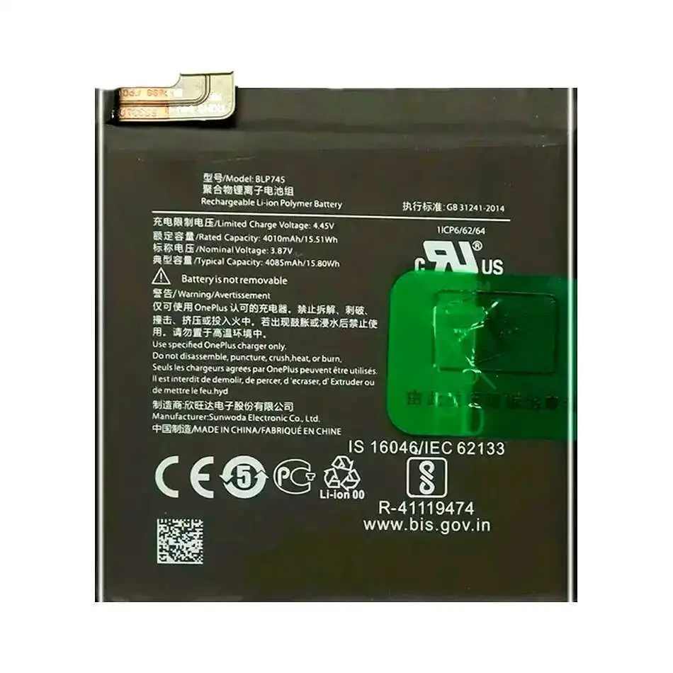 Stable Reliable Power Supply For Oneplus 7T Pro Not Fit 7 OR Mobile Phone Battery BLP745 4085Mah