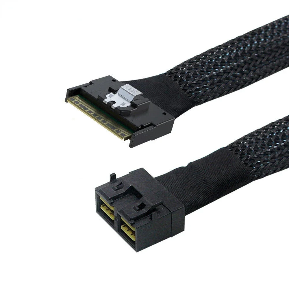 Cable de conexión Slimline SAS SFF-8654 8I 4.0 74P a 2X SAS 8643