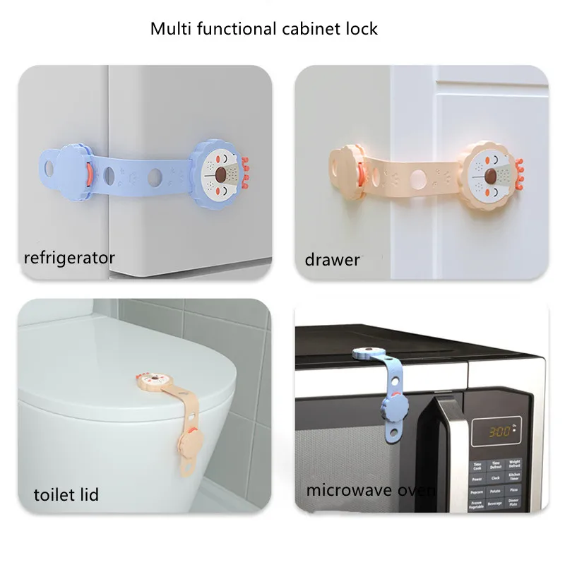 어린이 안전 캐비닛 잠금 장치, 아기 안전 서랍 문짝 잠금 장치, 열림 방지 냉장고 잠금 장치, 클립 방지 안전 문짝 잠금 장치