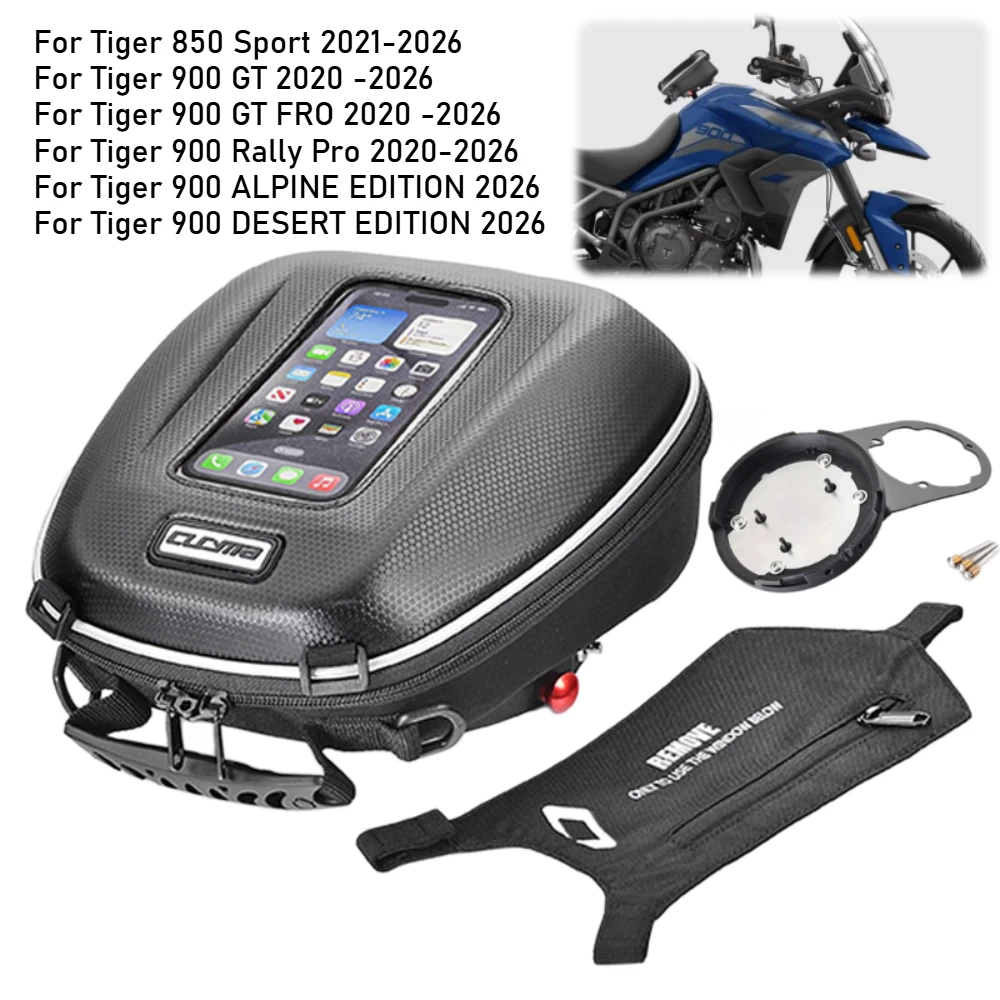 For Tiger 900 GT Rally Pro Tiger850 Sport 2020-2026 Motorcycle Tank Bags Quick Lock Waterproof Luggage Navigation Bag Backpack