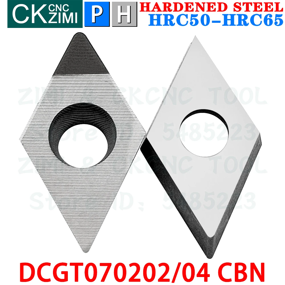 DCGT070202 CBN DCGT070204 CBN Insertos de nitruro de boro herramientas de insertos de torneado Herramientas de torno de corte de metal CNC DCGT 0702 para acero templado